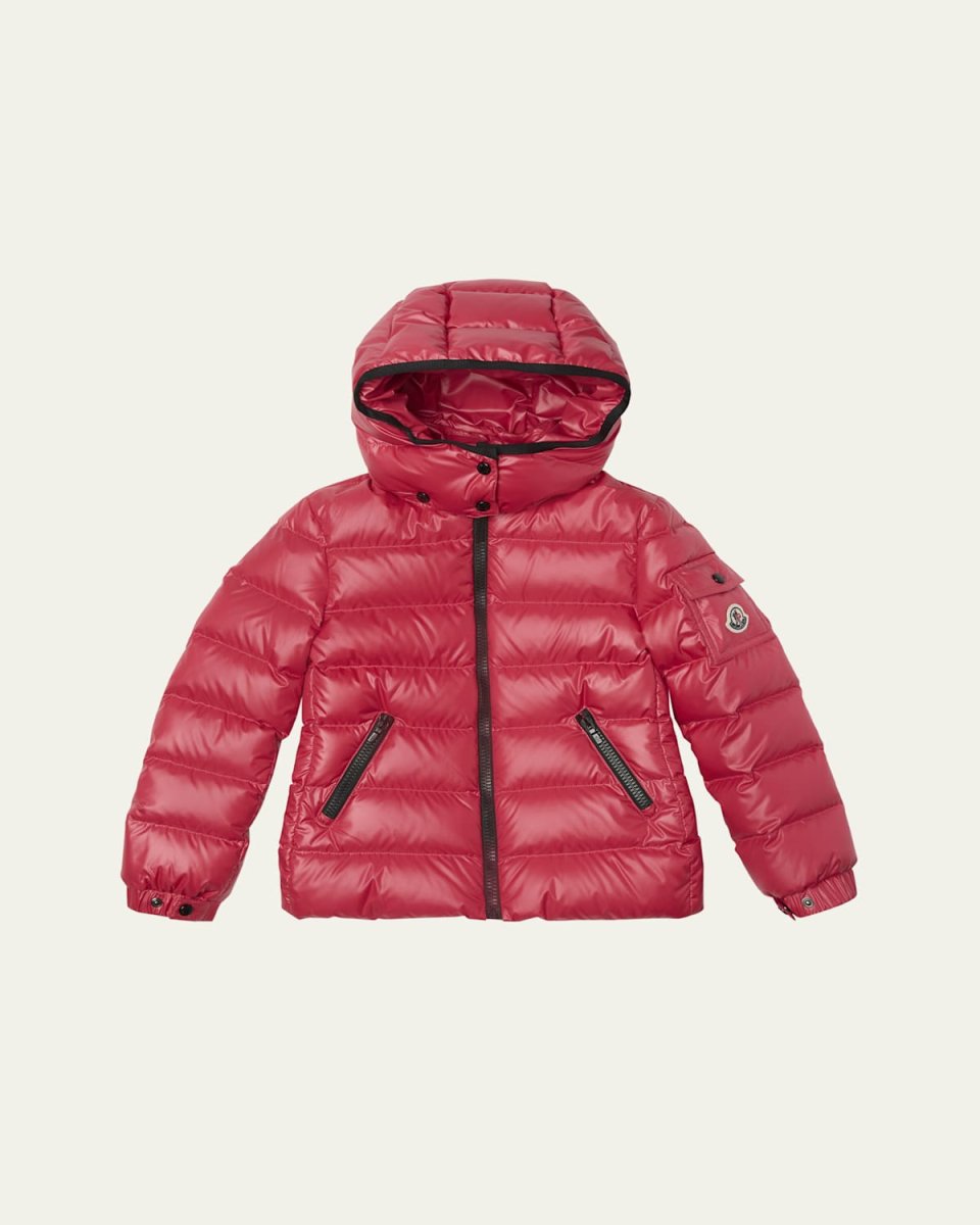 Girl's Bady Short Hooded Down Puffer Jacket, Size 4-14